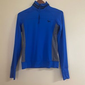 Victoria's Secret PINK "Ultimate" Blue 1/4 Zip Sweatshirt, Size Women XS